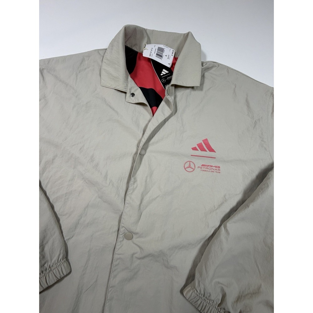 Adidas Mercedes AMG Petronas F1 One Team Men's Size L Coach Jacket JW3362 NWT